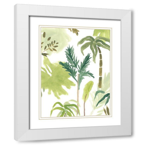 Island Brushstrokes I White Modern Wood Framed Art Print with Double Matting by Vess, June Erica