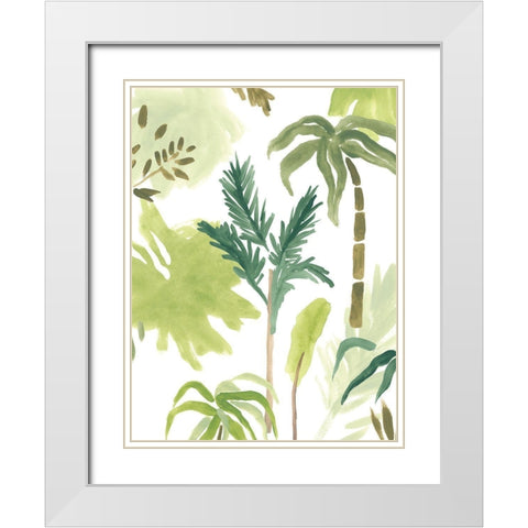 Island Brushstrokes I White Modern Wood Framed Art Print with Double Matting by Vess, June Erica