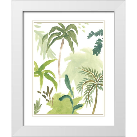 Island Brushstrokes II White Modern Wood Framed Art Print with Double Matting by Vess, June Erica