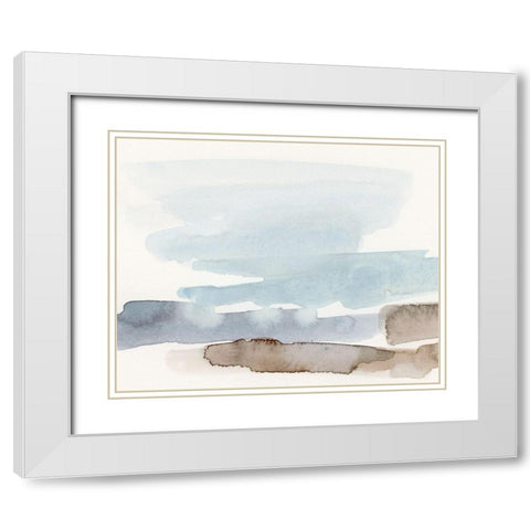 Coastal Tones I White Modern Wood Framed Art Print with Double Matting by Barnes, Victoria