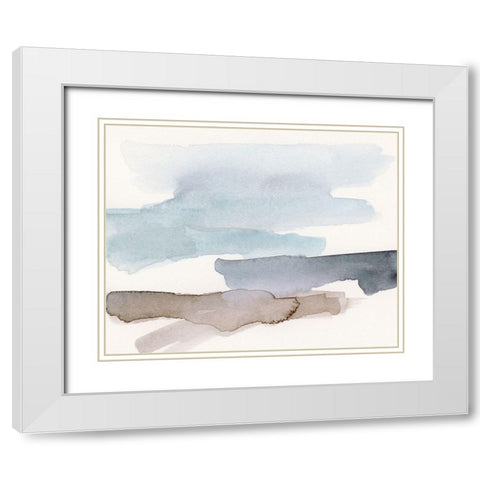 Coastal Tones III White Modern Wood Framed Art Print with Double Matting by Barnes, Victoria