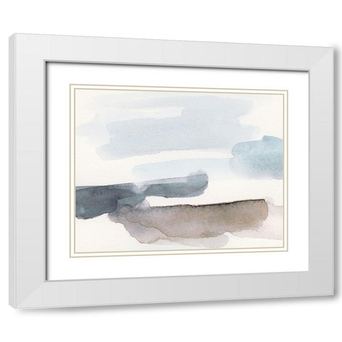 Coastal Tones IV White Modern Wood Framed Art Print with Double Matting by Barnes, Victoria