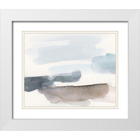 Coastal Tones IV White Modern Wood Framed Art Print with Double Matting by Barnes, Victoria