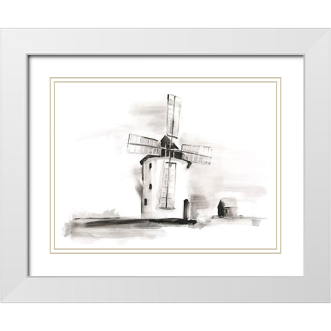 European Farm Collection III White Modern Wood Framed Art Print with Double Matting by Harper, Ethan