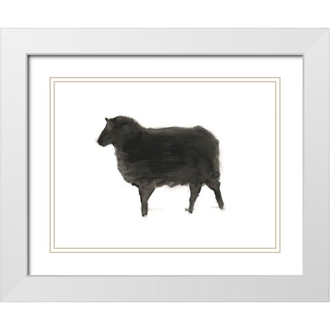 European Farm Collection V White Modern Wood Framed Art Print with Double Matting by Harper, Ethan
