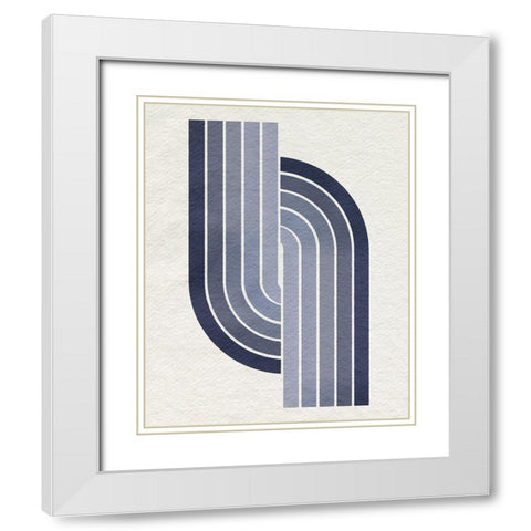 Isometria II White Modern Wood Framed Art Print with Double Matting by Barnes, Victoria