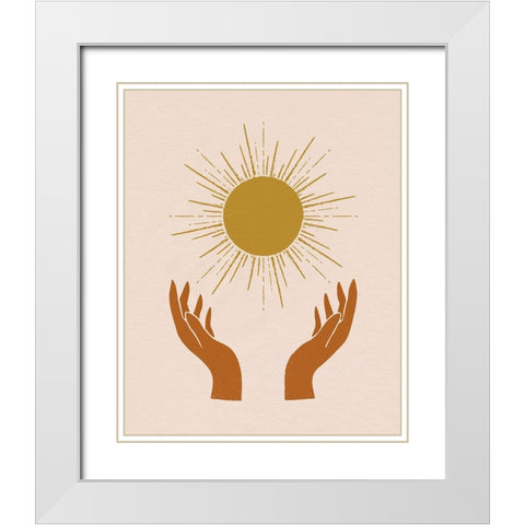 Celestial Reach I White Modern Wood Framed Art Print with Double Matting by Barnes, Victoria