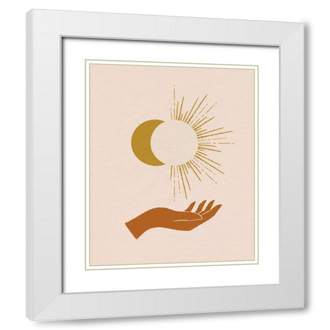 Celestial Reach II White Modern Wood Framed Art Print with Double Matting by Barnes, Victoria