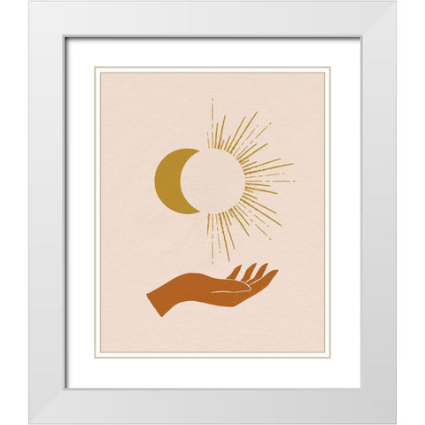 Celestial Reach II White Modern Wood Framed Art Print with Double Matting by Barnes, Victoria