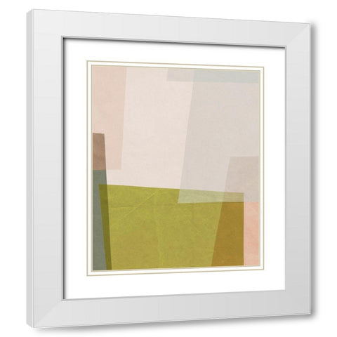 Overlapping Planes I White Modern Wood Framed Art Print with Double Matting by Barnes, Victoria