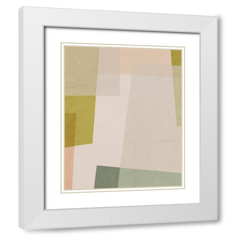 Overlapping Planes II White Modern Wood Framed Art Print with Double Matting by Barnes, Victoria