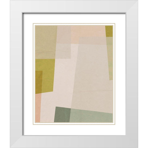 Overlapping Planes II White Modern Wood Framed Art Print with Double Matting by Barnes, Victoria