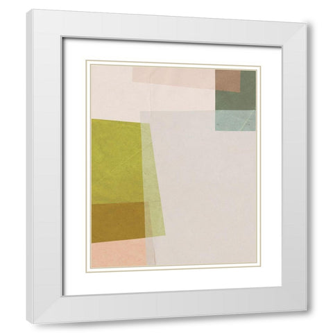 Overlapping Planes IV White Modern Wood Framed Art Print with Double Matting by Barnes, Victoria