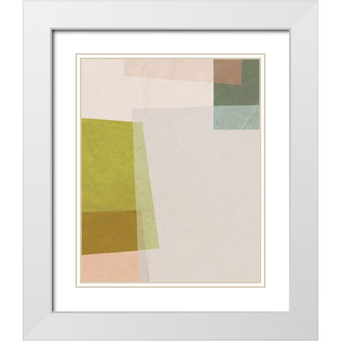 Overlapping Planes IV White Modern Wood Framed Art Print with Double Matting by Barnes, Victoria