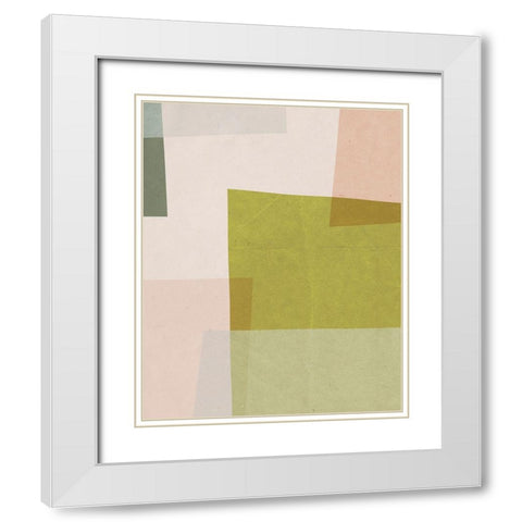 Overlapping Planes V White Modern Wood Framed Art Print with Double Matting by Barnes, Victoria