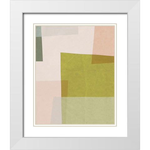 Overlapping Planes V White Modern Wood Framed Art Print with Double Matting by Barnes, Victoria