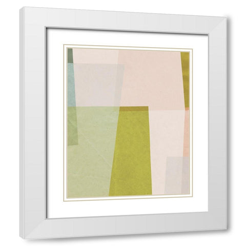 Overlapping Planes VI White Modern Wood Framed Art Print with Double Matting by Barnes, Victoria