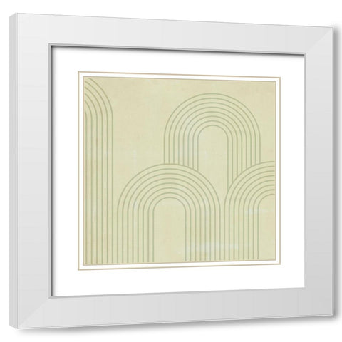 Sage Arches III White Modern Wood Framed Art Print with Double Matting by Barnes, Victoria