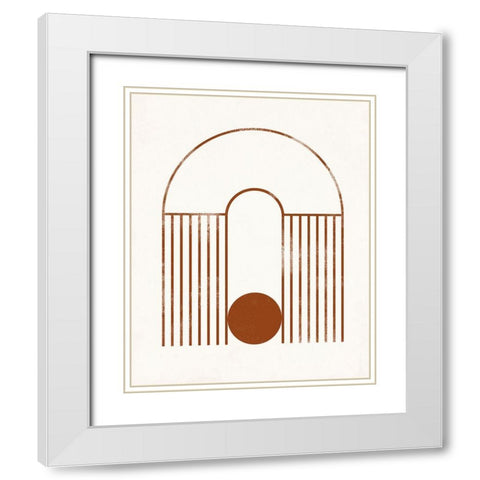 Arches and Orbs I White Modern Wood Framed Art Print with Double Matting by Barnes, Victoria