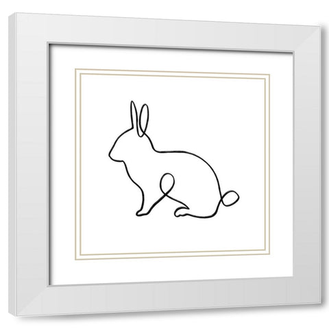 Critter Contour II White Modern Wood Framed Art Print with Double Matting by Barnes, Victoria