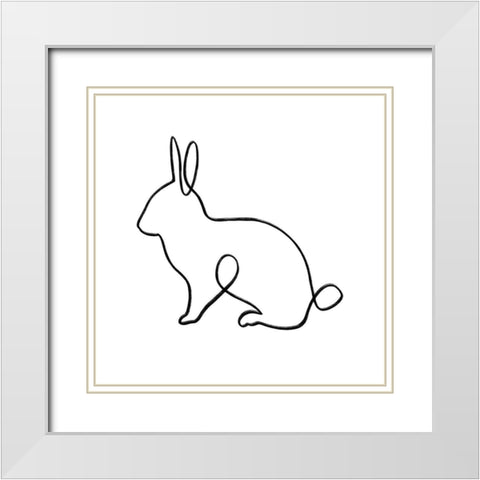 Critter Contour II White Modern Wood Framed Art Print with Double Matting by Barnes, Victoria