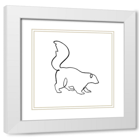 Critter Contour III White Modern Wood Framed Art Print with Double Matting by Barnes, Victoria