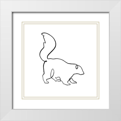 Critter Contour III White Modern Wood Framed Art Print with Double Matting by Barnes, Victoria