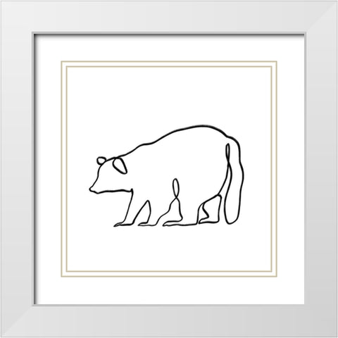 Critter Contour IV White Modern Wood Framed Art Print with Double Matting by Barnes, Victoria