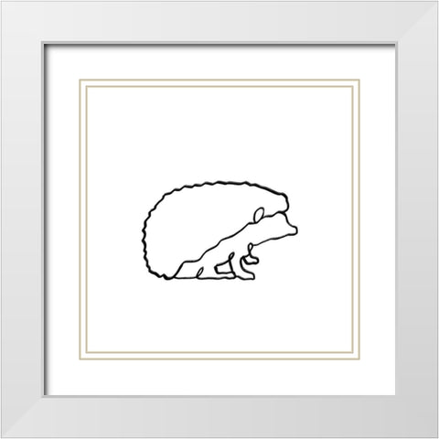Critter Contour V White Modern Wood Framed Art Print with Double Matting by Barnes, Victoria