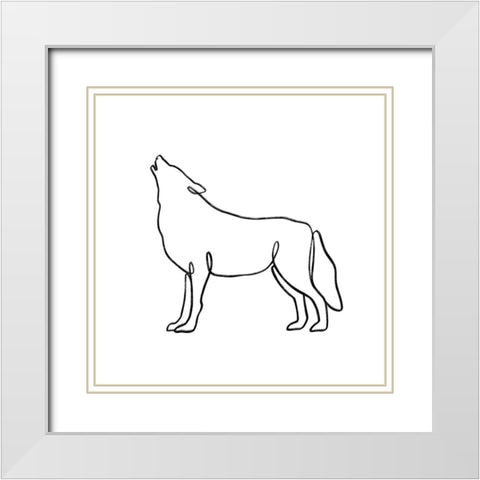 Critter Contour XII White Modern Wood Framed Art Print with Double Matting by Barnes, Victoria