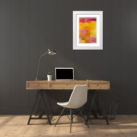 Viv I White Modern Wood Framed Art Print with Double Matting by Jachimiec, Sue