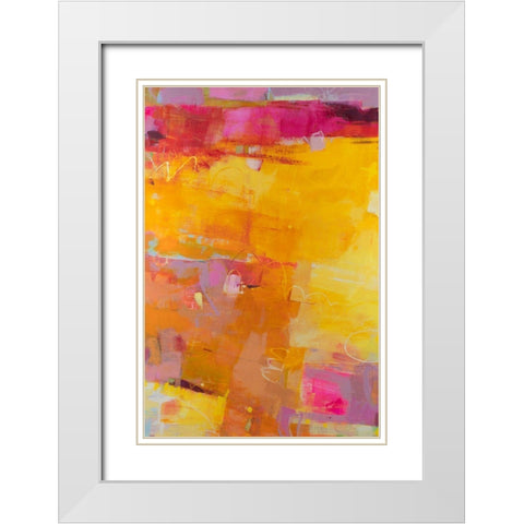 Viv I White Modern Wood Framed Art Print with Double Matting by Jachimiec, Sue
