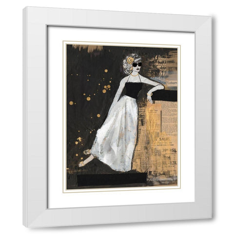 Glamour II White Modern Wood Framed Art Print with Double Matting by Longley, Alicia