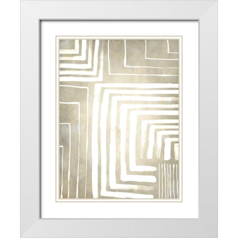 Neighborhood Maps II White Modern Wood Framed Art Print with Double Matting by Parker, Jennifer Paxton