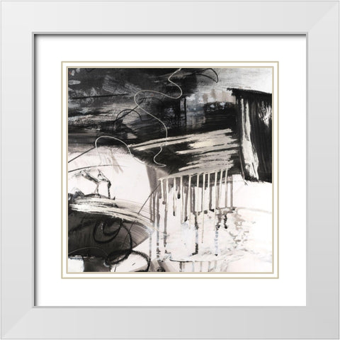 Contemporary IV White Modern Wood Framed Art Print with Double Matting by Combs, Joyce