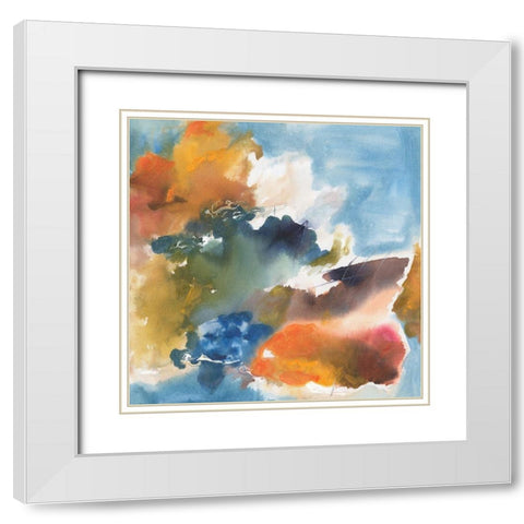 Friendships  I White Modern Wood Framed Art Print with Double Matting by Combs, Joyce
