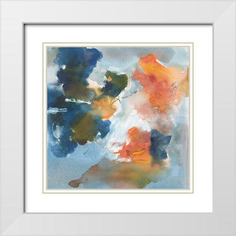 Friendships  II White Modern Wood Framed Art Print with Double Matting by Combs, Joyce