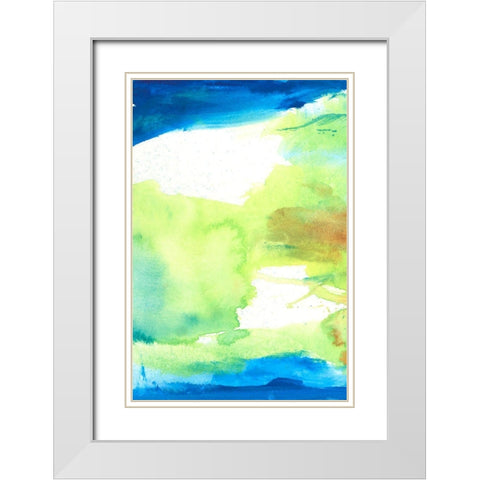 Southern Bliss I White Modern Wood Framed Art Print with Double Matting by Combs, Joyce