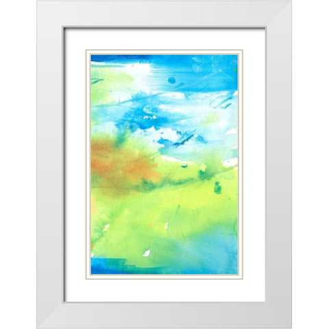 Southern Bliss II White Modern Wood Framed Art Print with Double Matting by Combs, Joyce