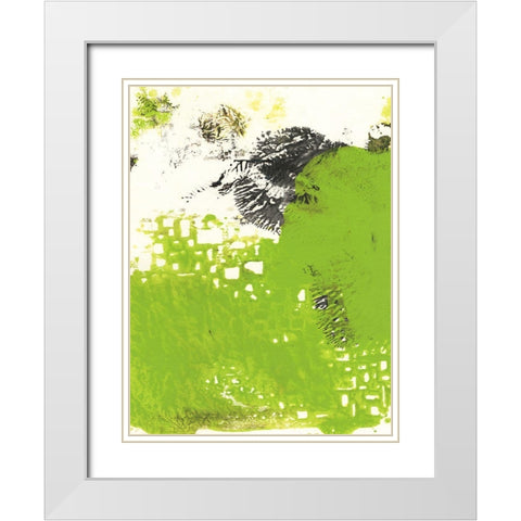 Peeking Through I White Modern Wood Framed Art Print with Double Matting by Combs, Joyce