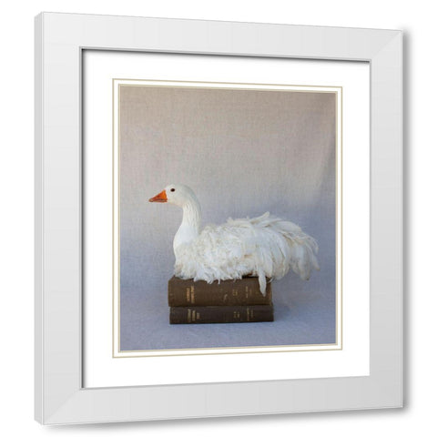 Tania Soderman Books III White Modern Wood Framed Art Print with Double Matting by Soderman, Tania