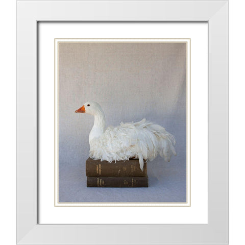Tania Soderman Books III White Modern Wood Framed Art Print with Double Matting by Soderman, Tania
