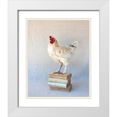 Tania Soderman Books IV White Modern Wood Framed Art Print with Double Matting by Soderman, Tania