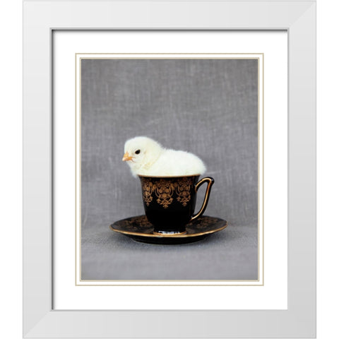 Crema White Modern Wood Framed Art Print with Double Matting by Soderman, Tania