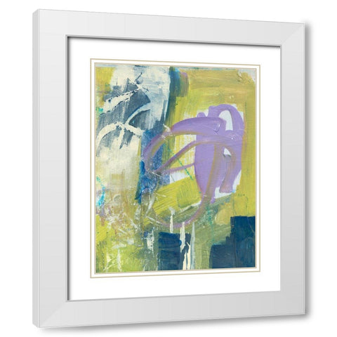Enchanted Dreams I White Modern Wood Framed Art Print with Double Matting by Combs, Joyce