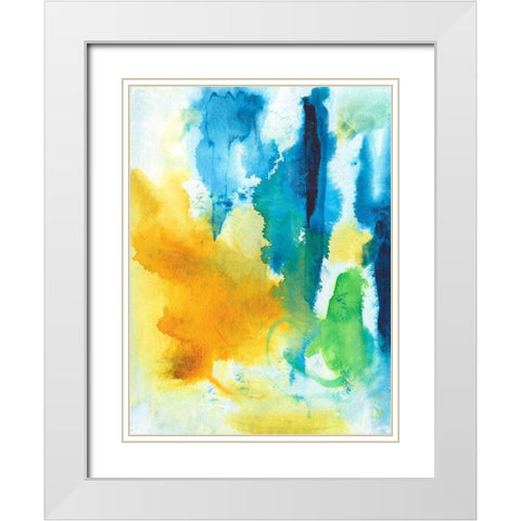 Summer Skies II White Modern Wood Framed Art Print with Double Matting by Combs, Joyce