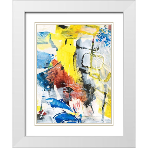 Step Out I White Modern Wood Framed Art Print with Double Matting by Combs, Joyce