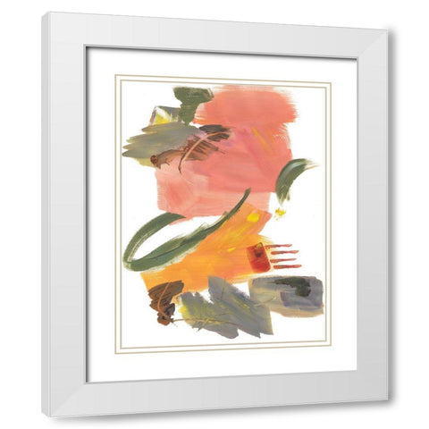 Breaking Out I White Modern Wood Framed Art Print with Double Matting by Combs, Joyce