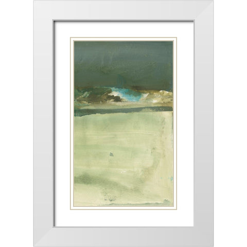 Winter Solitude I White Modern Wood Framed Art Print with Double Matting by Combs, Joyce