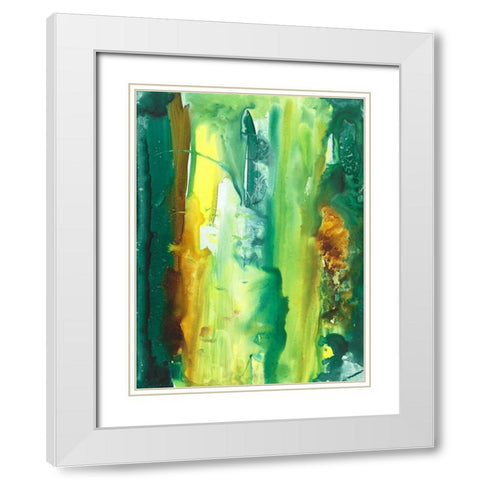 The Falls I White Modern Wood Framed Art Print with Double Matting by Combs, Joyce